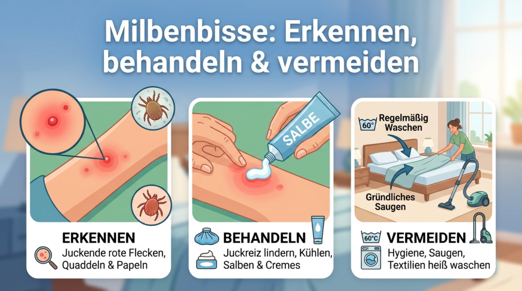 Milbenbisse: Erkennen, behandeln & vermeiden milbenbisse